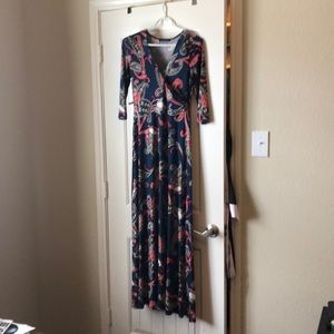 Printed wrap dress